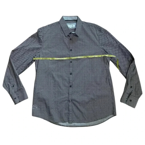 English Laundry John Lennon Long Sleeved Dress  Shirt Polk-Dot XL LIKE NEW - Picture 11 of 13